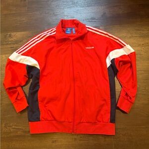 Adidas Men's Red and Black Lightweight Jacket
